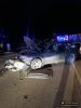 Wypadek samochodu osobowego z przyczepą ciągnika rolniczego w miejscowości Bartniki
